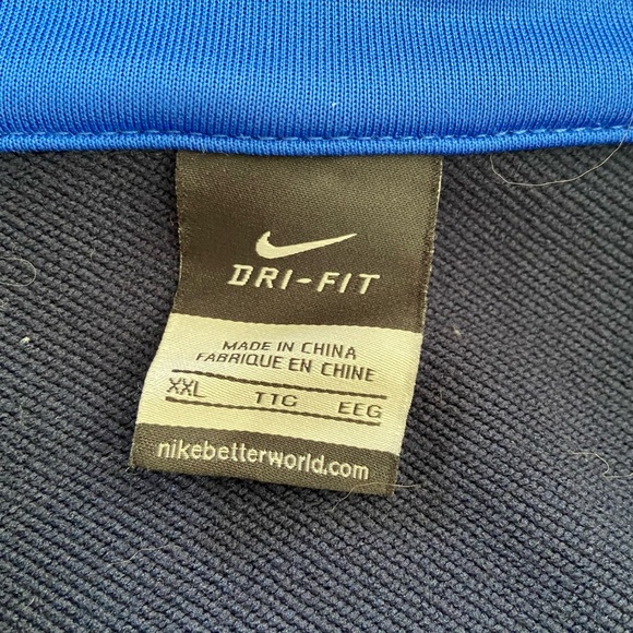 Nike Running Dri Fit Jacket Mens Size Large Blue Athletic Long Sleeve Zip Up - Picture 6 of 12